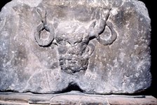 Cernunnos, the Celtic Horned God from the Pillar of the Boatmen of Paris, AD14-37. Artist: Unknown.