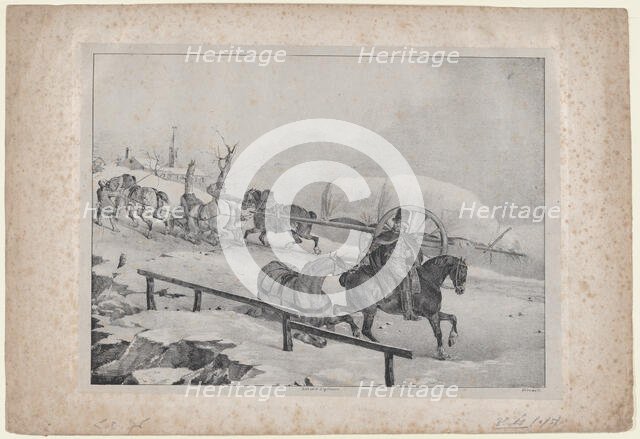 Roulier Montant un Cote, 1823. Creator: Theodore Gericault.