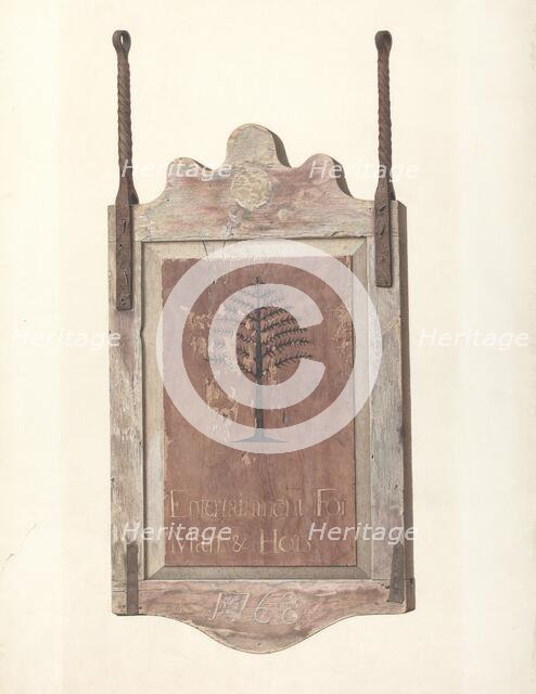 Tavern Sign, c. 1940. Creator: Alfred Parys.