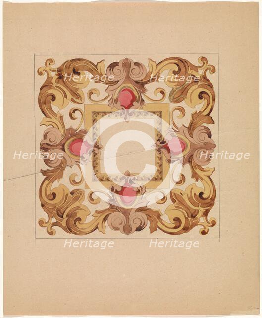 Design for a tile, c.1850. Creator: Anon.