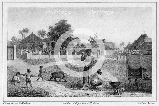 Dwelling, Luzon Island, Philippines, 19th century. Creators: Friedrich Heinrich Kittlitz, Godefroy Engelmann.