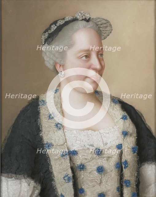 Portrait of Empress Maria Theresia of Austria (1717-1780), 1762. Artist: Liotard, Jean-Étienne (1702-1789)