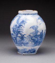 Vase, Delft, c. 1700. Creator: Delftware.