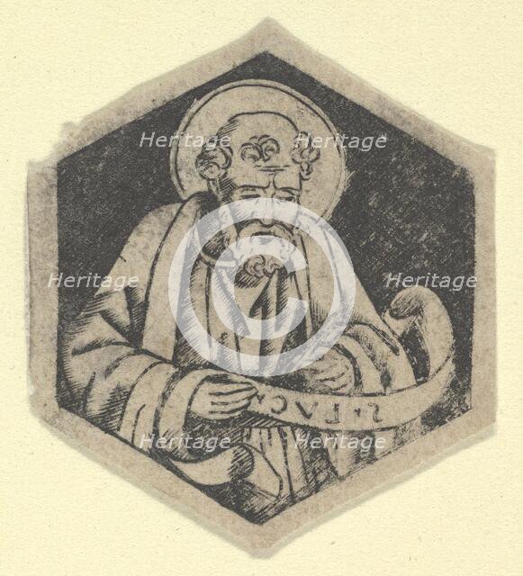 St Luke the Evangelist, holding a banderole (possibly a modern impression), ca.. 1480-1520. Creator: Anon.