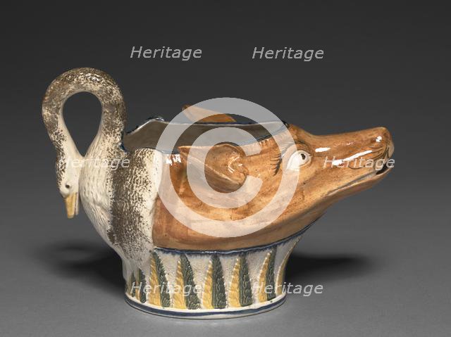 Fox and Swan Creamer, c. 1800. Creator: Unknown.