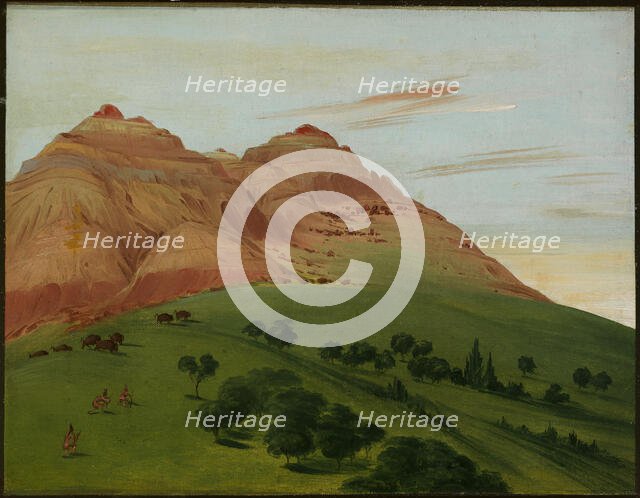 View in the Grand Detour, 1900 Miles above St. Louis, 1832. Creator: George Catlin.