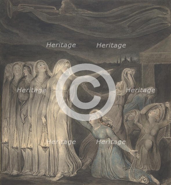 The Parable of the Wise and Foolish Virgins, ca. 1799-1800. Creator: William Blake.