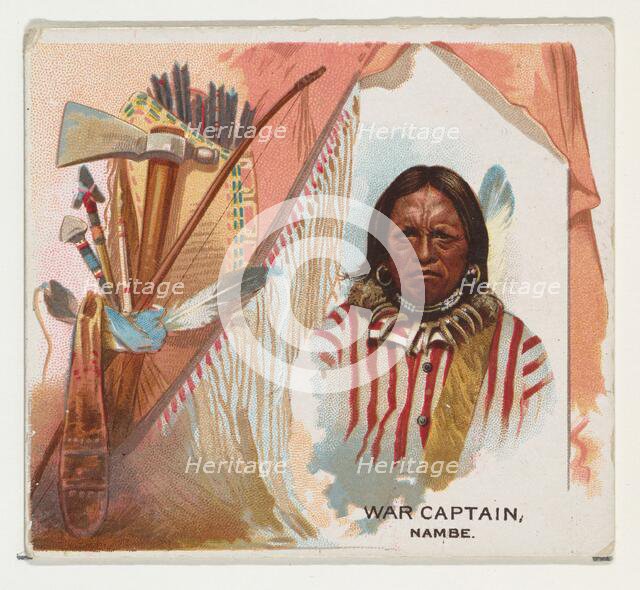 War Captain, Nambe, from the American Indian Chiefs series (N36) for Allen & Ginter Cigare..., 1888. Creator: Allen & Ginter.