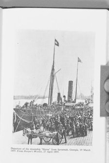 Departure of the steamship "Horsa" from Savannah, Georgia, March 19, 1895, with two..., 1895. Creator: Unknown.