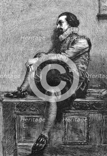 "A Train of Thought," by J. D. Watson, in the Winter Exhibition, 1864. Creator: W Thomas.