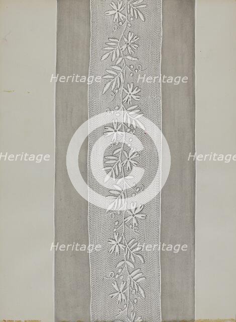 Embroidered Panel for Sleeve, c. 1936. Creator: Gordena Jackson.