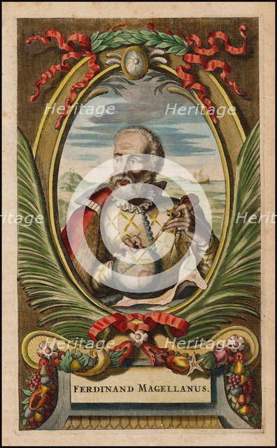 Portrait of Ferdinand Magellan, 1671. Artist: Ogilby, John (1600-1676)