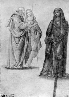 Studies of saints, attributed to Orcagna, 1913. Artist: Andrea Orcagna