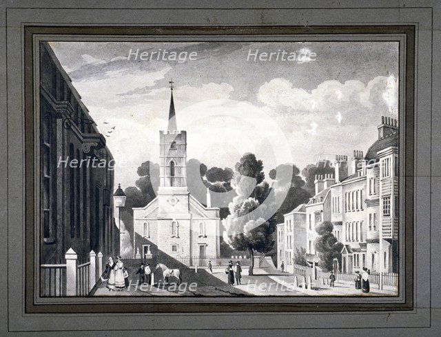 Church Row, Hampstead, London, c1830.              Artist: L Garne