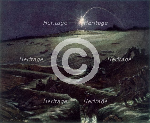 'The Trenches of Noulette', France, 1915, (1926).Artist: Michel