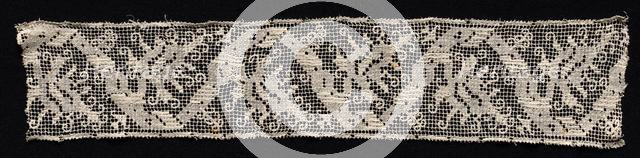 Fragment of a Band with Winding Design and Tendrils, 16th century. Creator: Unknown.