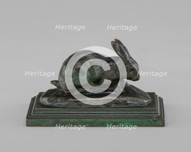 Crouching Rabbit, model c. 1820s. Creator: Antoine-Louis Barye.