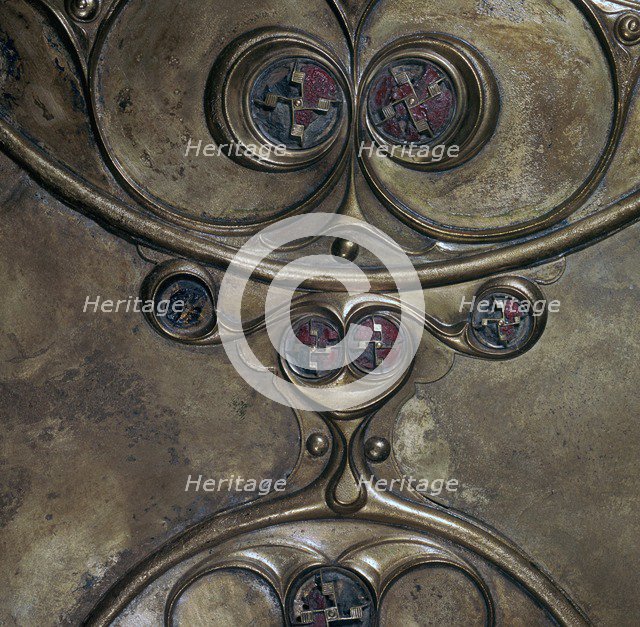 Detail of the Battersea Shield, Iron Age, c350-c50 BC.