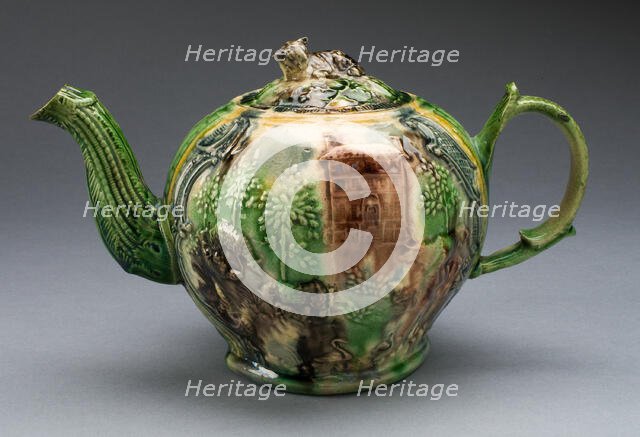 Teapot, Staffordshire, 1760/70. Creator: Staffordshire Potteries.
