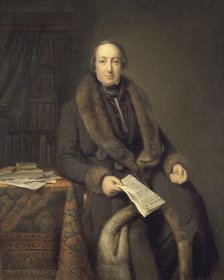 Pieter Arnold Diederichs, bookseller, founder of the 'Algemeen Handelsblad' newspaper, 1850-1860.  Creator: Johan Georg Schwartze.