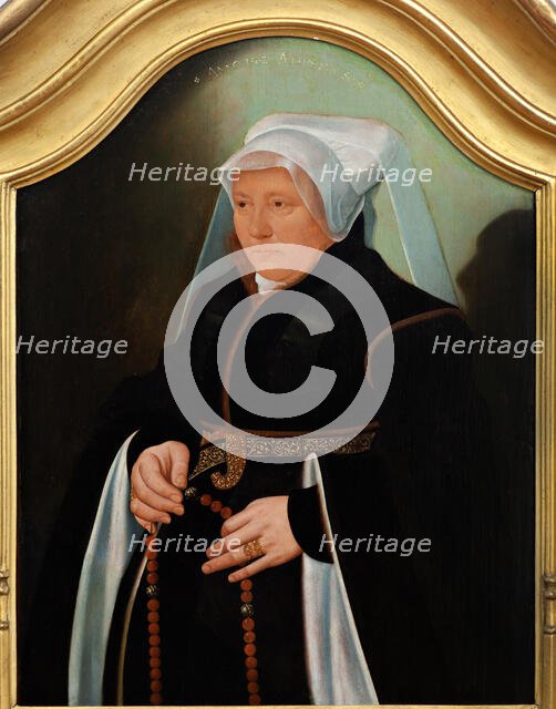 Portrait of a burgher wife, 1562. Creator: School of Bartholomaus Bruyn the Younger.