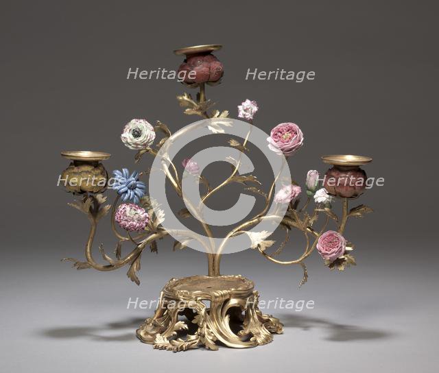 Candelabrum with Parrot (Candelabrum), c. 1750. Creator: Unknown.