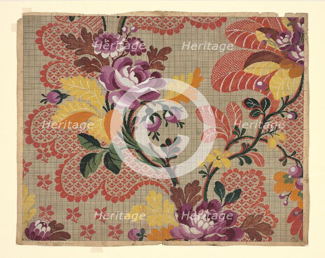 Mise-en-carte (Point-paper), France, 1760s. Creators: Nicolas Guerin et cie, Pierre Huilliot.