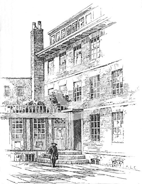 'Johnson's House, No. 8 Bolt Court, Fleet Street', 1907. Artist: A. L. Collins.