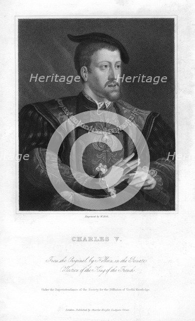 Charles V, Holy Roman Emperor, (19th century).Artist: W Holl