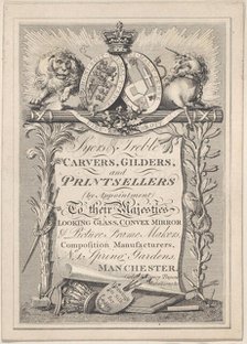 Trade Card for Syers & Treble, Carvers, Gilders, and Printsellers, 19th century. Creator: Anon.