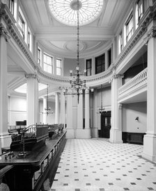 Interior of Coutts & Co bank, 440 The Strand, Westminster, London. Artist: Bedford Lemere and Company