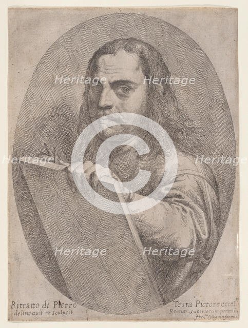 Self-Portrait, ca. 1645. Creator: Pietro Testa.