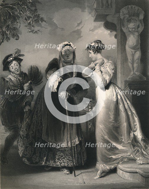 'Juliet and the Nurse (Romeo & Juliet)', c1870. Artist: Samuel Sangster.