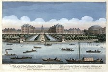 A View of the Royal Hospital at Chelsea and the Rotunda in Ranelagh Gardens, London, 1751. Artist: Thomas Bowles