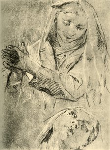 'Studies of a Madonna', mid 18th century, (1928). Artist: Giovanni Battista Tiepolo.
