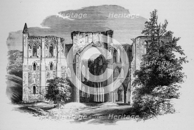 'Choir, from North', Rievaulx Abbey, c1880, (1897). Artist: Alexander Francis Lydon.