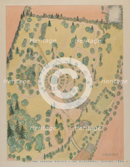 Thomas Ingham Estate, c. 1936. Creators: Gilbert Sackerman, Virginia Richards.