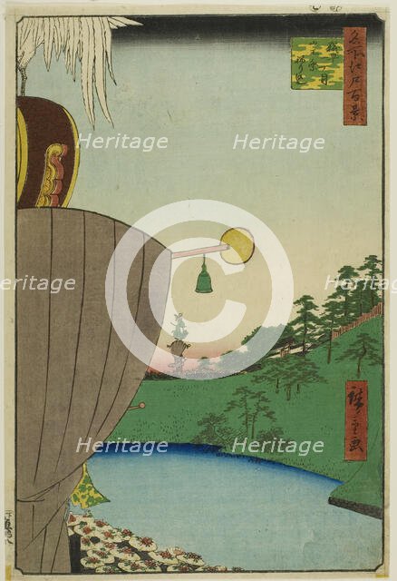 Sanno Festival Procession at Kojimachi Itchome (Kojimachi Itchome Sanno Matsuri nerikomi),..., 1856. Creator: Ando Hiroshige.