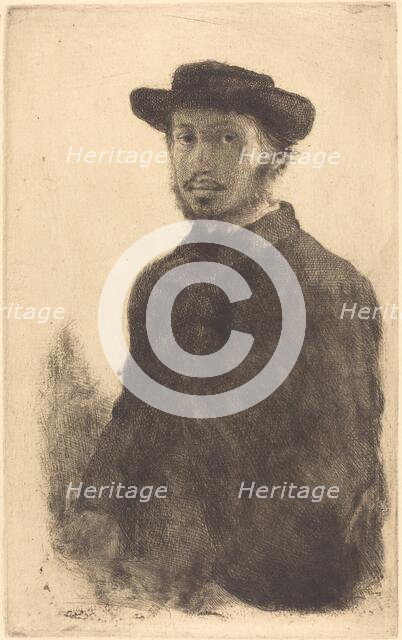 Self-Portrait (Edgar Degas, par lui-même), 1857. Creator: Edgar Degas.
