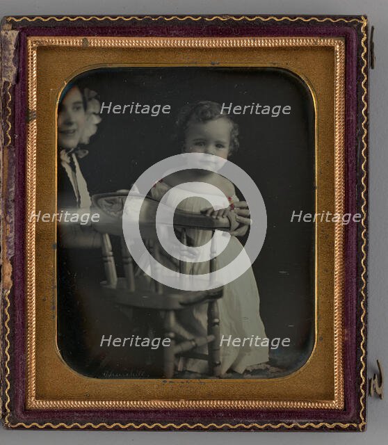 Untitled (Portrait of a Woman and a Girl), 1852. Creator: R. Emmert Churchill.