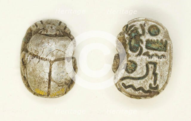 Scarab: Menkheperra (Thutmose III), Egypt, New Kingdom, Ramesside Period, Dynasties 19-20... Creator: Unknown.