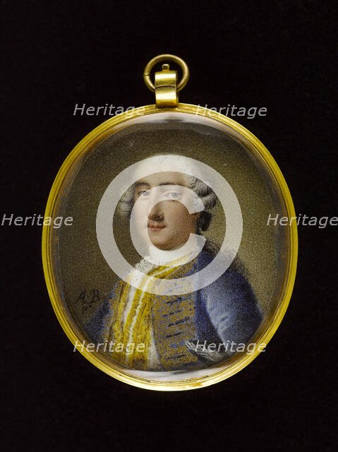 Portrait d'homme en habit bleu, between 1740 and 1770. Creator: Ecole Francaise.