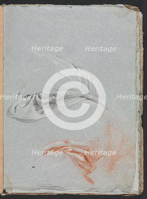Verona Sketchbook: Drapery studies (page 17), 1760. Creator: Francesco Lorenzi (Italian, 1723-1787).