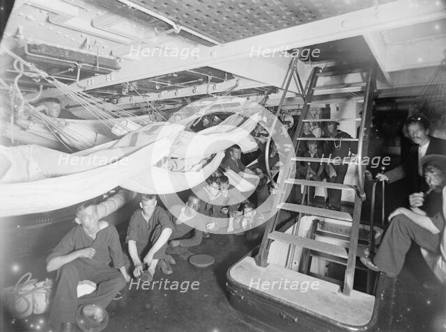 U.S.S. Brooklyn, watch below, between 1896 and 1899. Creator: Unknown.