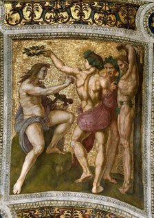 Marsyas and Apollo. (Ceiling Fresco in Stanza della Segnatura), ca 1510-1511. Creator: Raphael (Raffaello Sanzio da Urbino) (1483-1520).