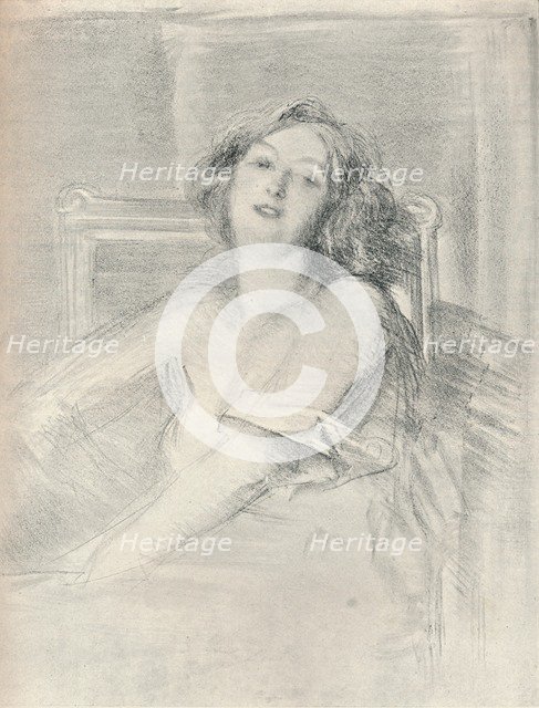 'Lithograph portrait of a woman', c1905. Artist: Albert de Belleroche.