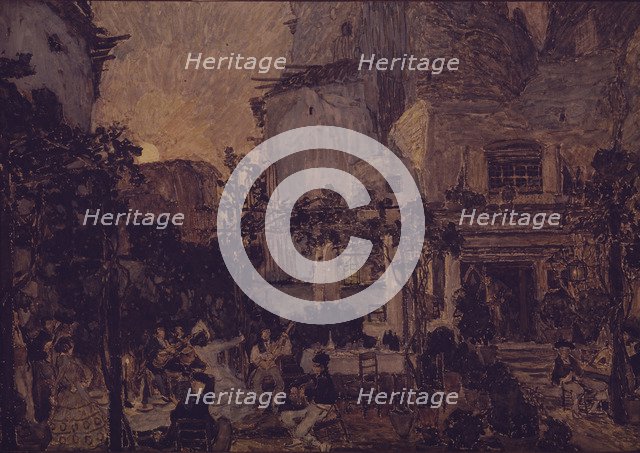 Stage design for the opera Carmen by G. Bizet, 1908. Artist: Golovin, Alexander Yakovlevich (1863-1930)