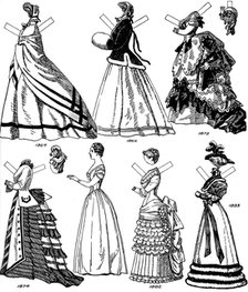 'The Great Gallery of British Costume: Some Women's Fashions from 1843 to 1893', c1934. Artist: Unknown.