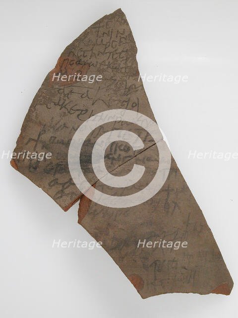 Ostrakon, Coptic, 7th century. Creator: Unknown.