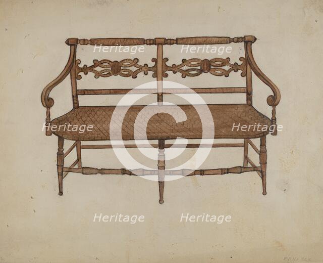 Porch Settee (one of a pair), c. 1936. Creator: Edna C. Rex.